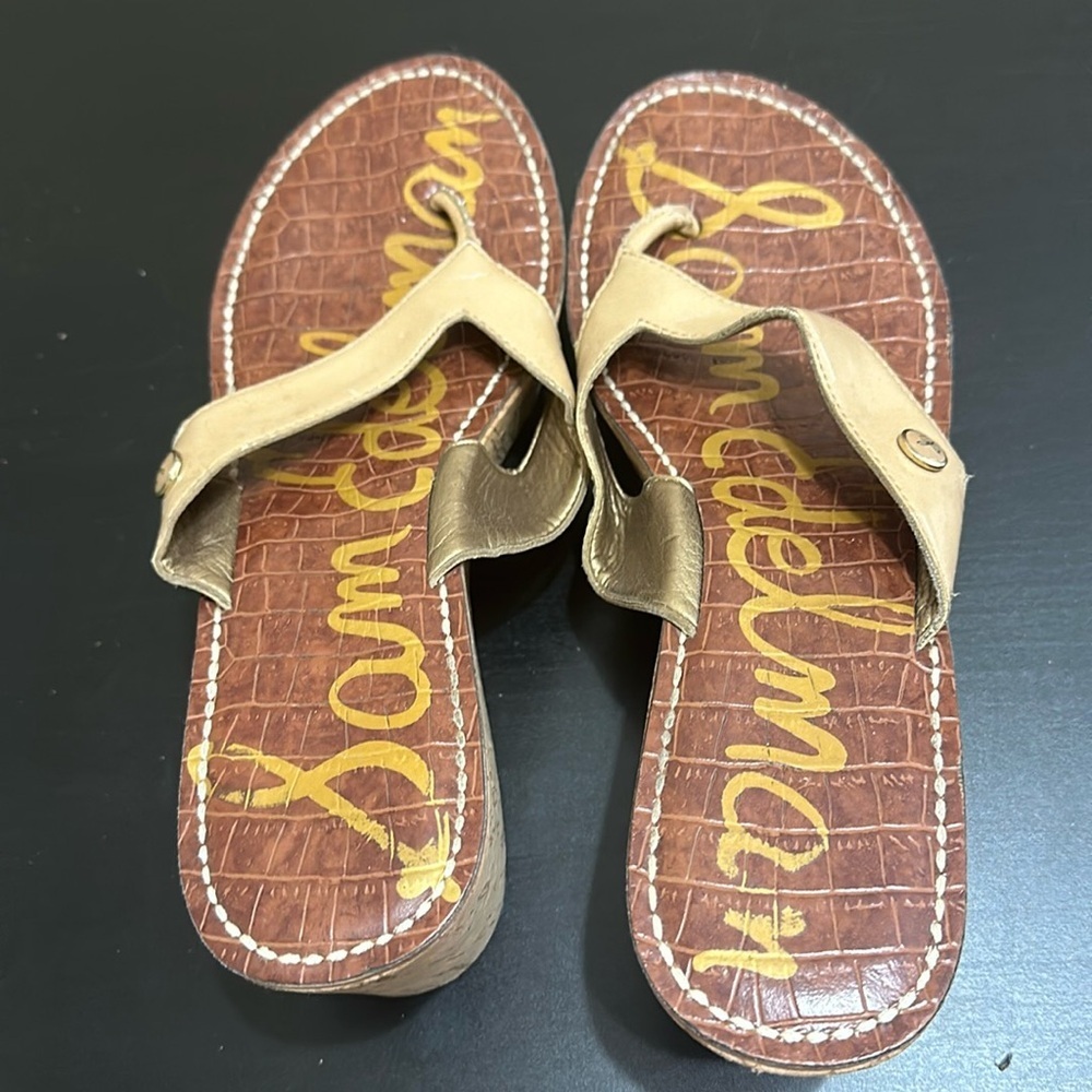 Adorable! Sam Edelman neutral platform sandal. Size 10.
